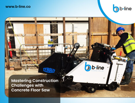 Concrete floor saw